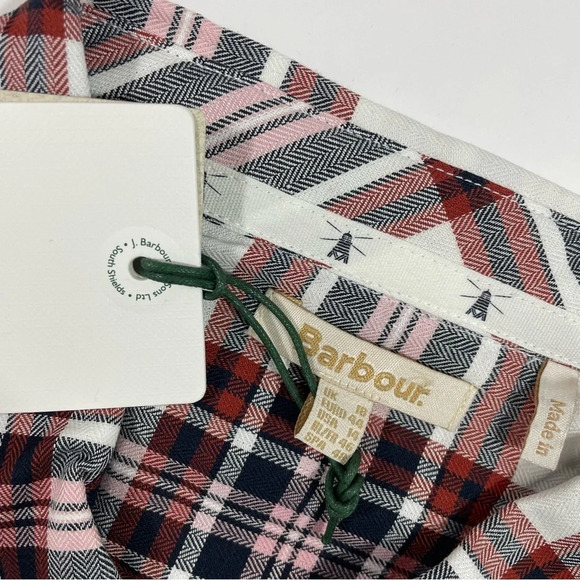 New Barbour Bethwin Button Front Shirt Cloud Check - Picture 4 of 7